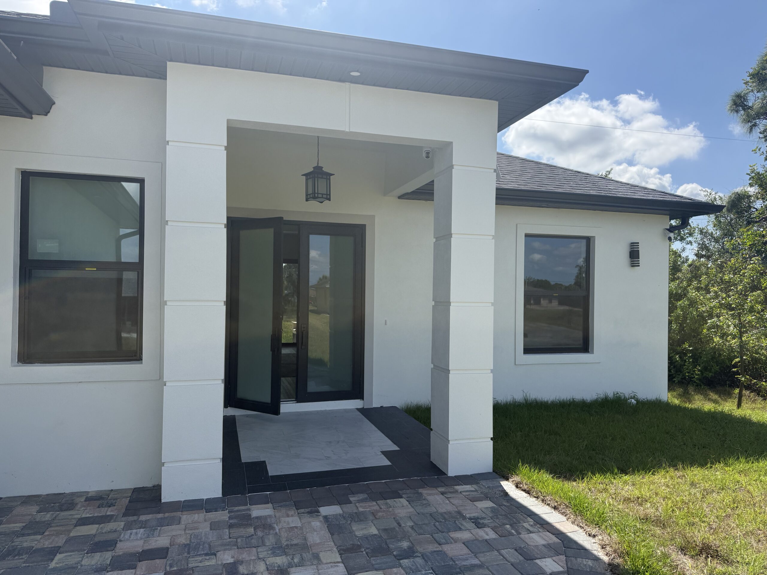 Finished residential exterior painting project
